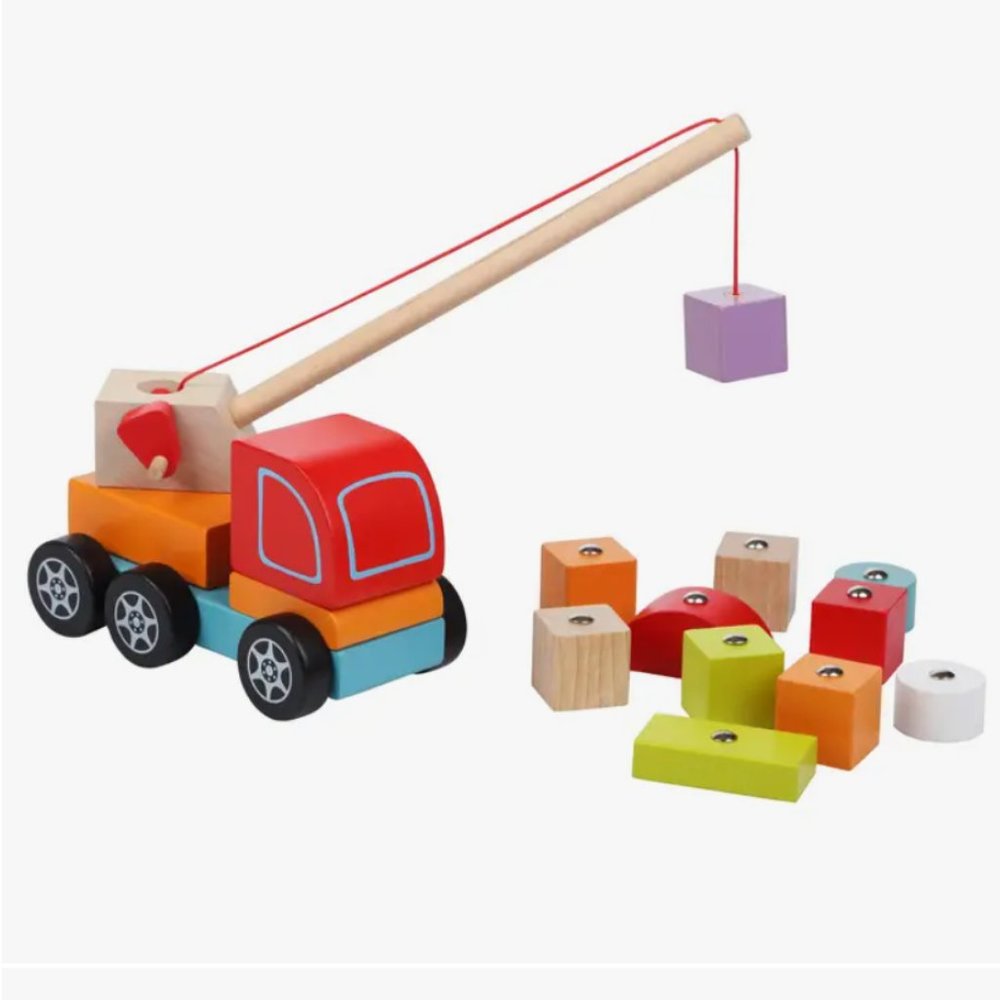 Wooden Toy - Crane Truck